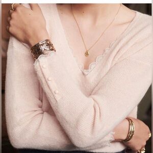 Sezane Light Pink Nicky Jumper Sweater Small
